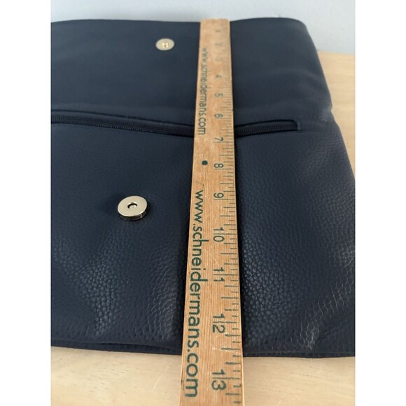 Shiraleah Dark Blue Fold Over Clutch Purse Beaded Braided Tassel Anthropologie - Picture 11 of 15